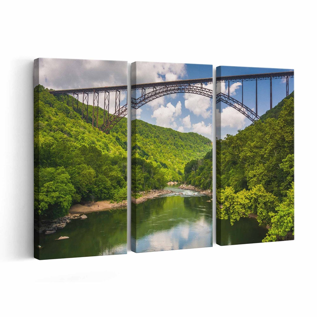 New River Gorge Bridge Skyline Canvas Print New River Gorge Bridge