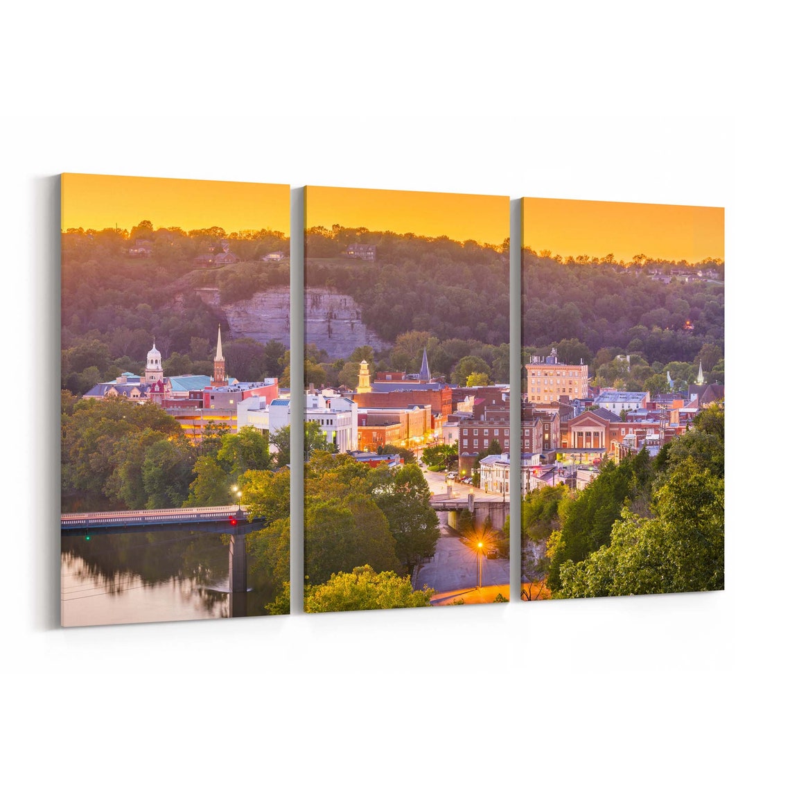 Frankfort Skyline Wall Art Frankfort Canvas Print Kentucky Etsy