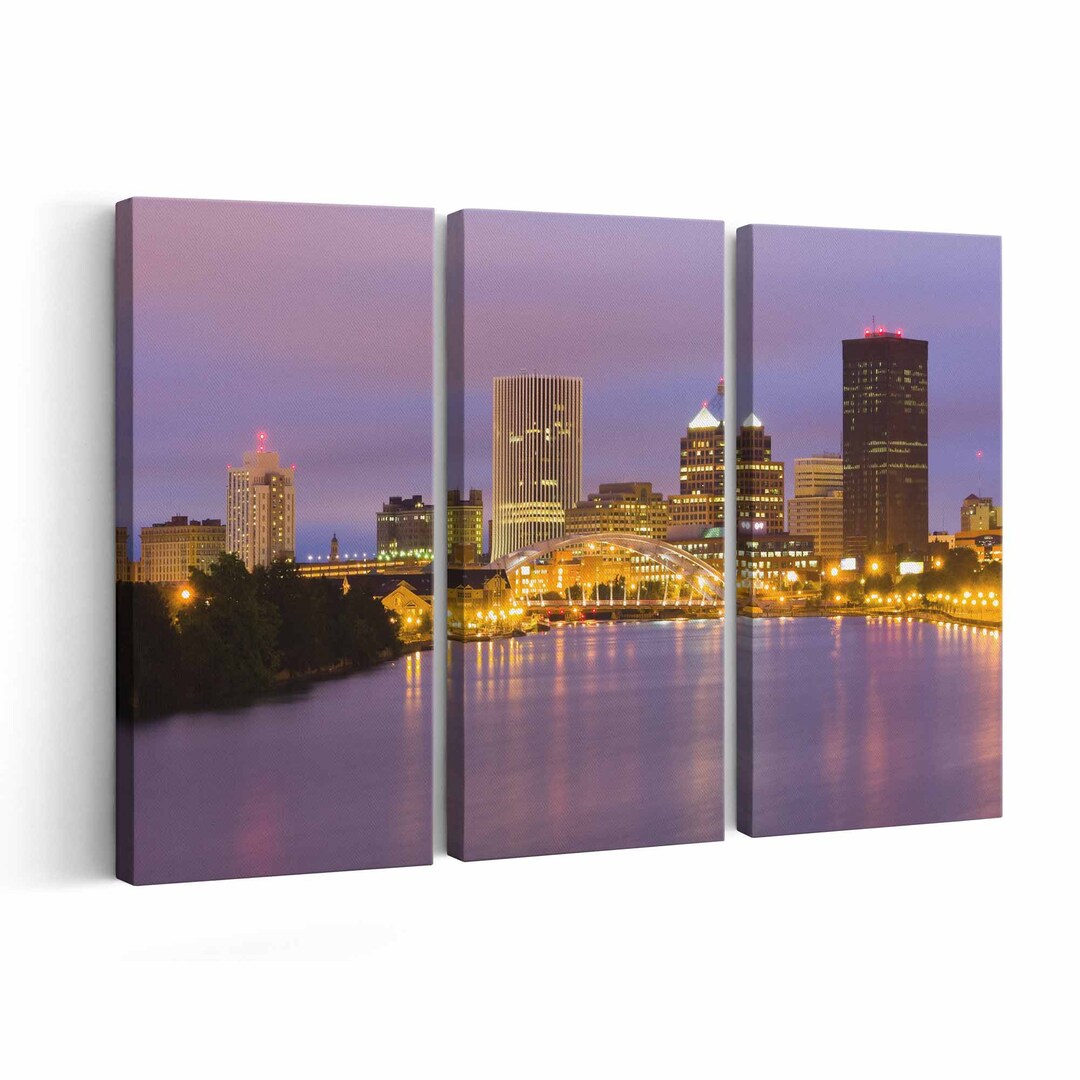 Rochester Skyline Canvas Print Rochester Skyline Wall Art Rochester