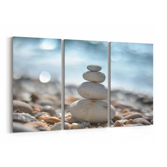 Zen Stones Wall Art Canvas Zen Stones Canvas Print Multiple Etsy