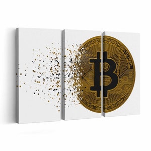 Bitcoin Canvas print || Bitcoin Wall Art || Bitcoin Poster || Bitcoin home decor || Bitcoin Print