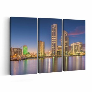 Corpus Christi Skyline Canvas print || Corpus Christi Skyline Wall Art || Corpus Christi Skyline Poster || Corpus Christi Skyline home decor