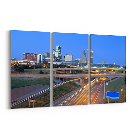 Kansas City Skyline Canvas Wall Art Kansas City Skyline Canvas