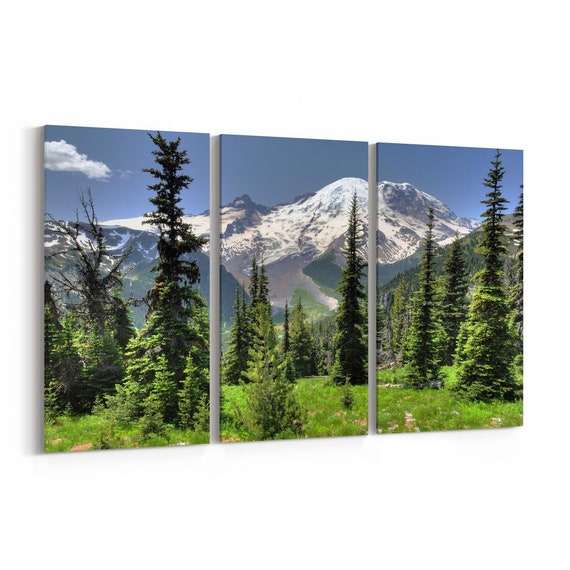 Mt Rainier Canvas Print Mt Rainier Wall Art Canvas Multiple Etsy