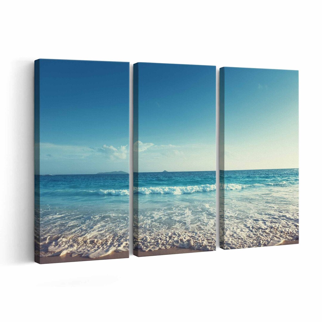 White Beach Canvas Print White Beach Wall Art White Beach Poster White