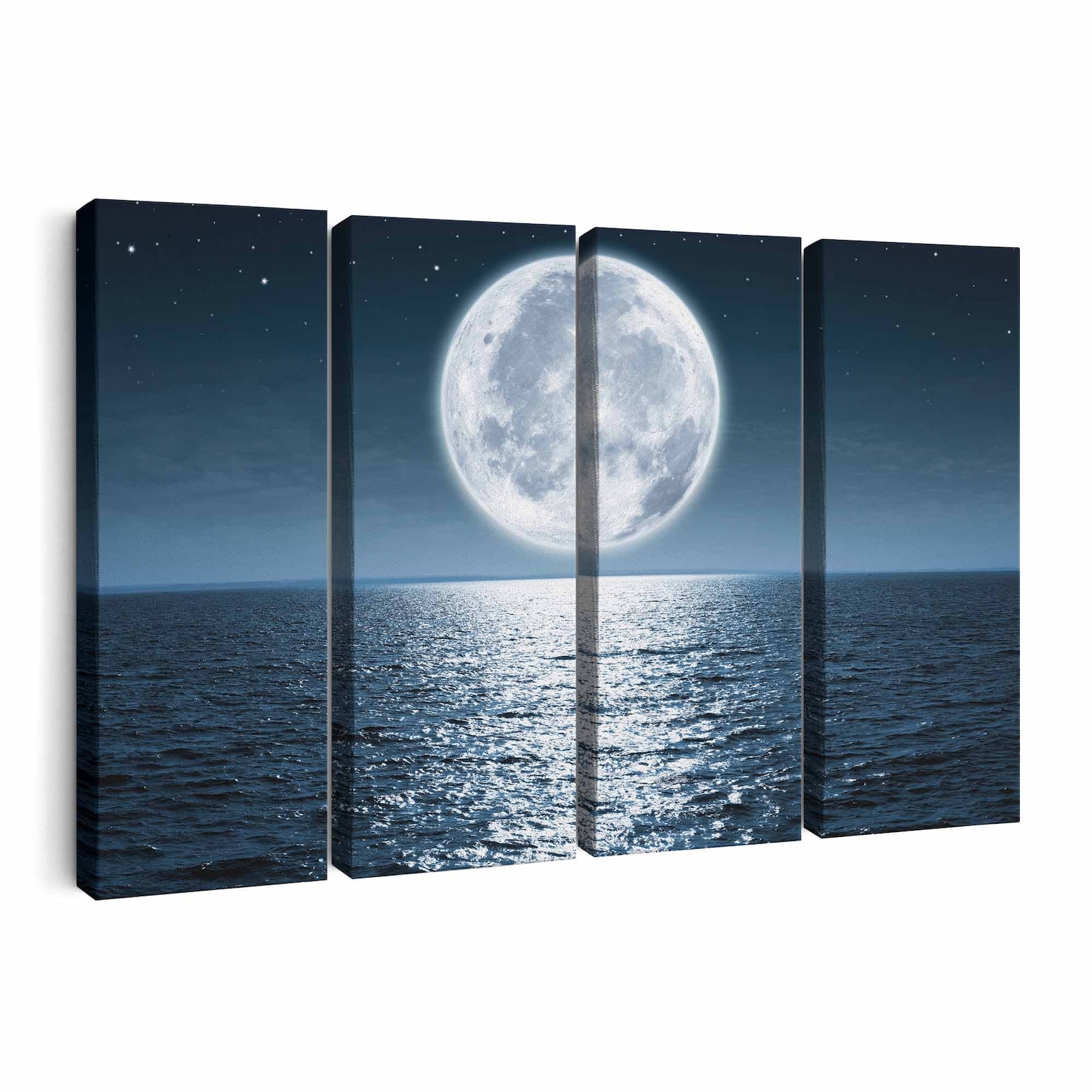 Full Moon Canvas Print Full Moon Wall Art Full Moon Poster Full Moon ...