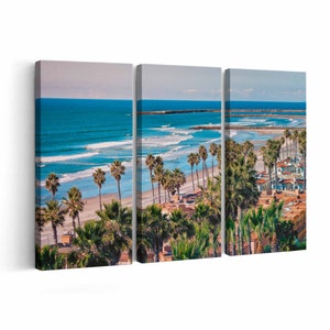 Oceanside Shoreline Skyline Canvas print || Oceanside Shoreline Skyline Wall Art || Oceanside Shoreline Skyline Poster || Oceanside Shorelin