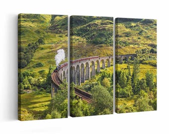 Steam Train wall art | Canvas or Poster Print (framed) | Color / Black & White