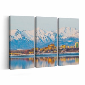 Anchorage City Skyline Canvas print || Anchorage City Skyline Wall Art || Anchorage City Skyline Poster || Anchorage City Skyline home decor