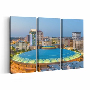 Wichita Skyline Canvas print || Wichita Skyline Wall Art || Wichita Skyline Poster || Wichita Skyline home decor || Wichita Skyline Print