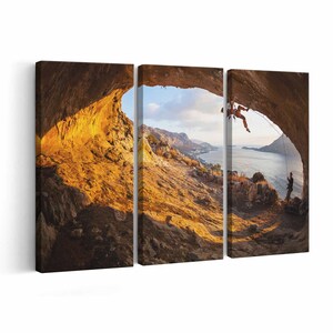 Climbing Canvas print || Climbing Wall Art || Climbing Poster || Climbing home decor || Climbing Print