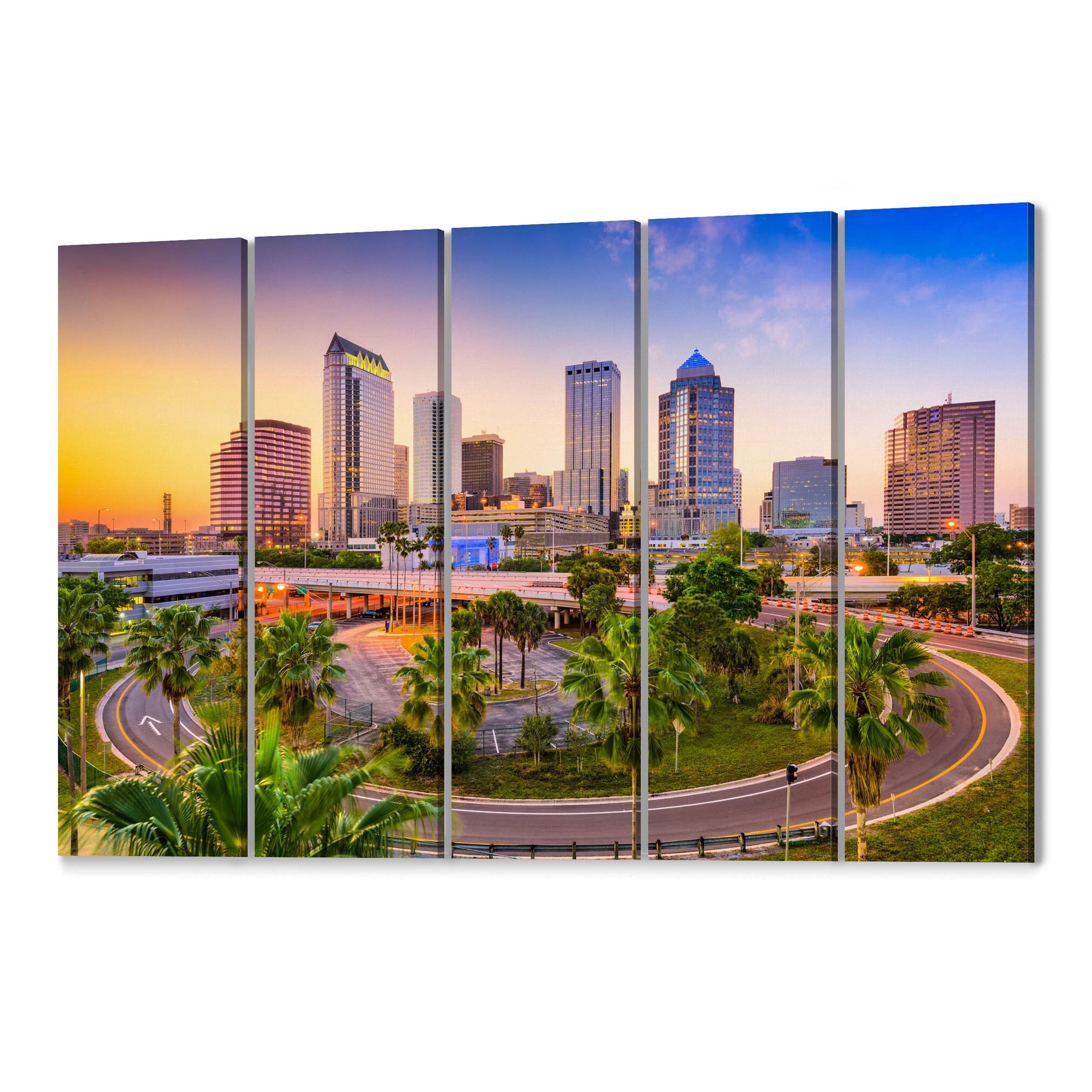 Tampa Skyline Canvas Tampa Canvas Wall Art Florida Multiple Etsy