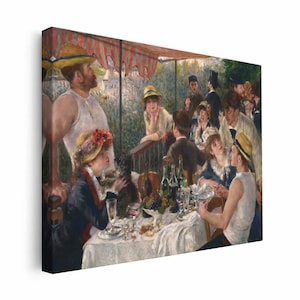 Luncheon of the Boating Party Pierre-Auguste Renoir Wall Art || Luncheon of the Boating Party Canvas Print ||Multiple Sizes Wrapped Canvas o
