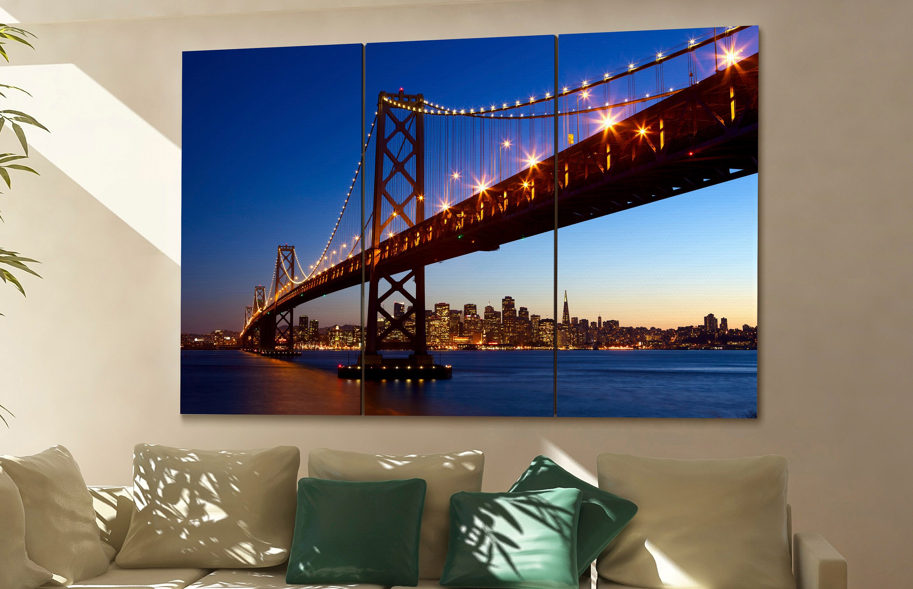 San Francisco canvas wall art skyline San Francisco canvas Etsy