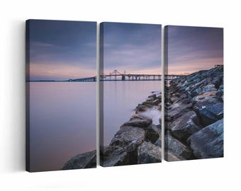 Chesapeake Bay Bridge Skyline wall art | Canvas or Poster Print (framed) | Color / Black & White