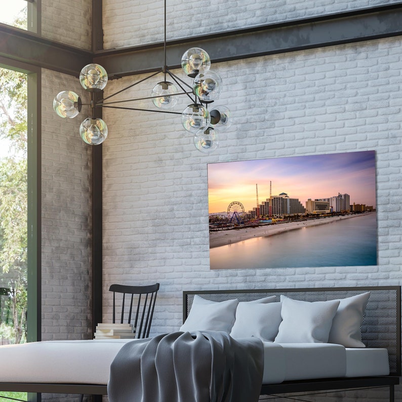 Daytona Beach Skyline Wall Art Daytona Beach Canvas Print Etsy