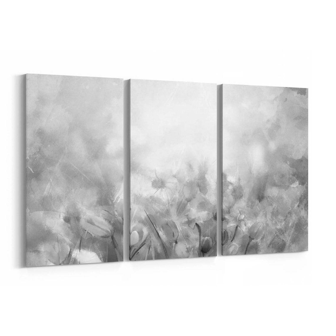 Watercolor Flowers Canvas Print Watercolor Flowers Wall Art Etsy