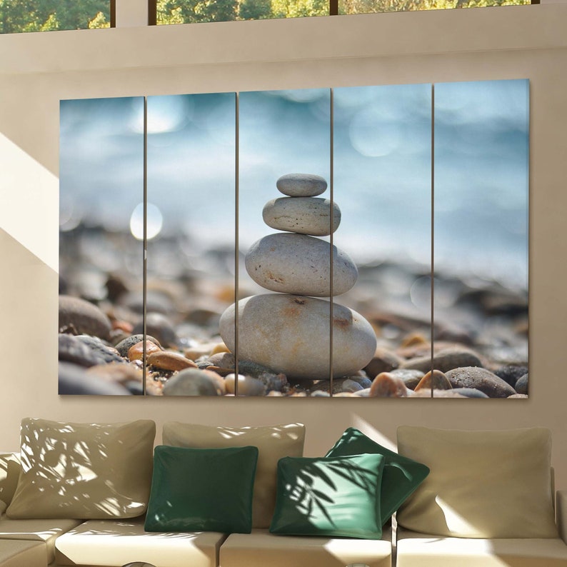 Zen Stones Wall Art Canvas Zen Stones Canvas Print Multiple Etsy