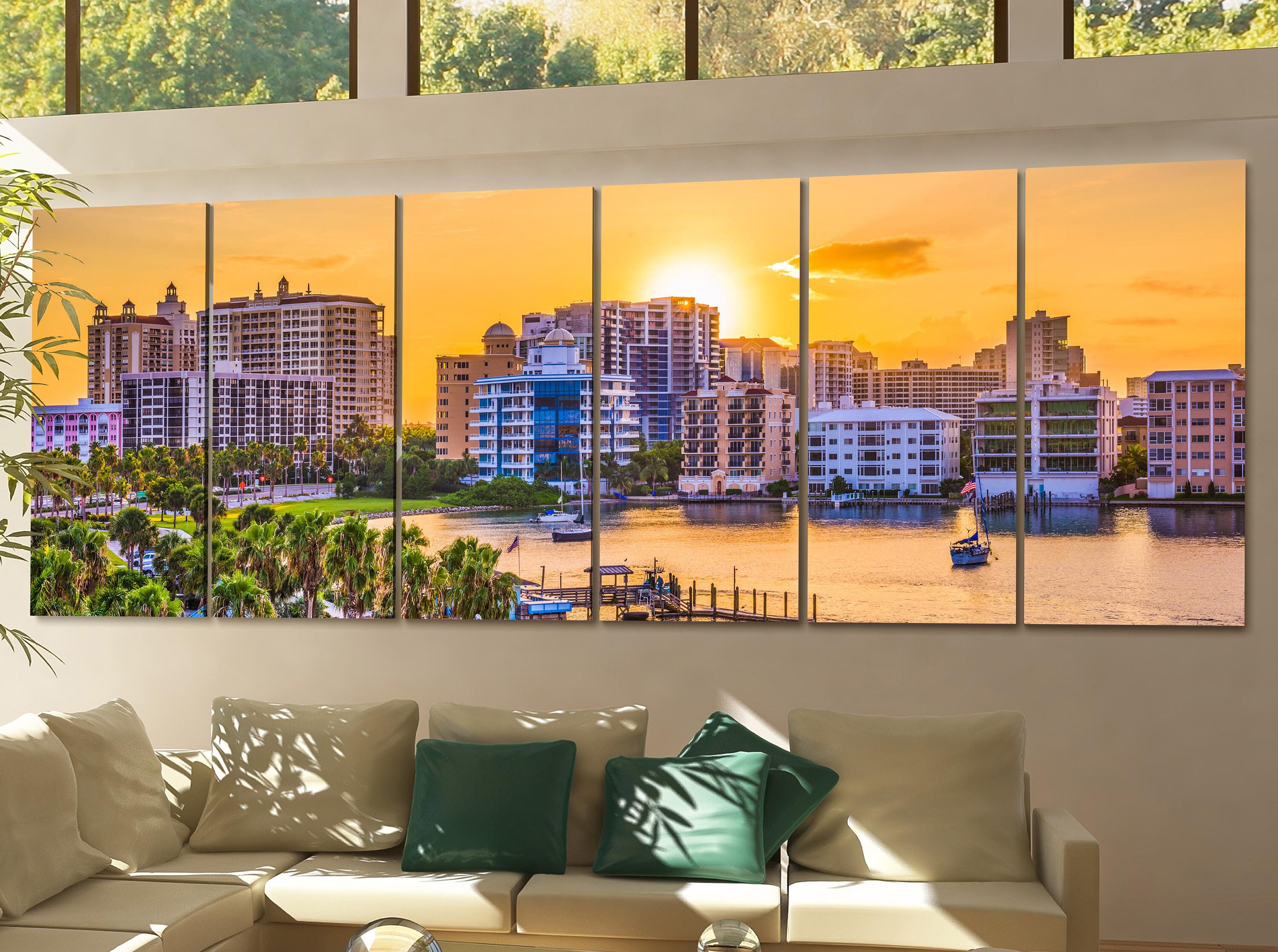 Sarasota Canvas Art Sarasota Wall Art Canvas Florida Multiple Etsy