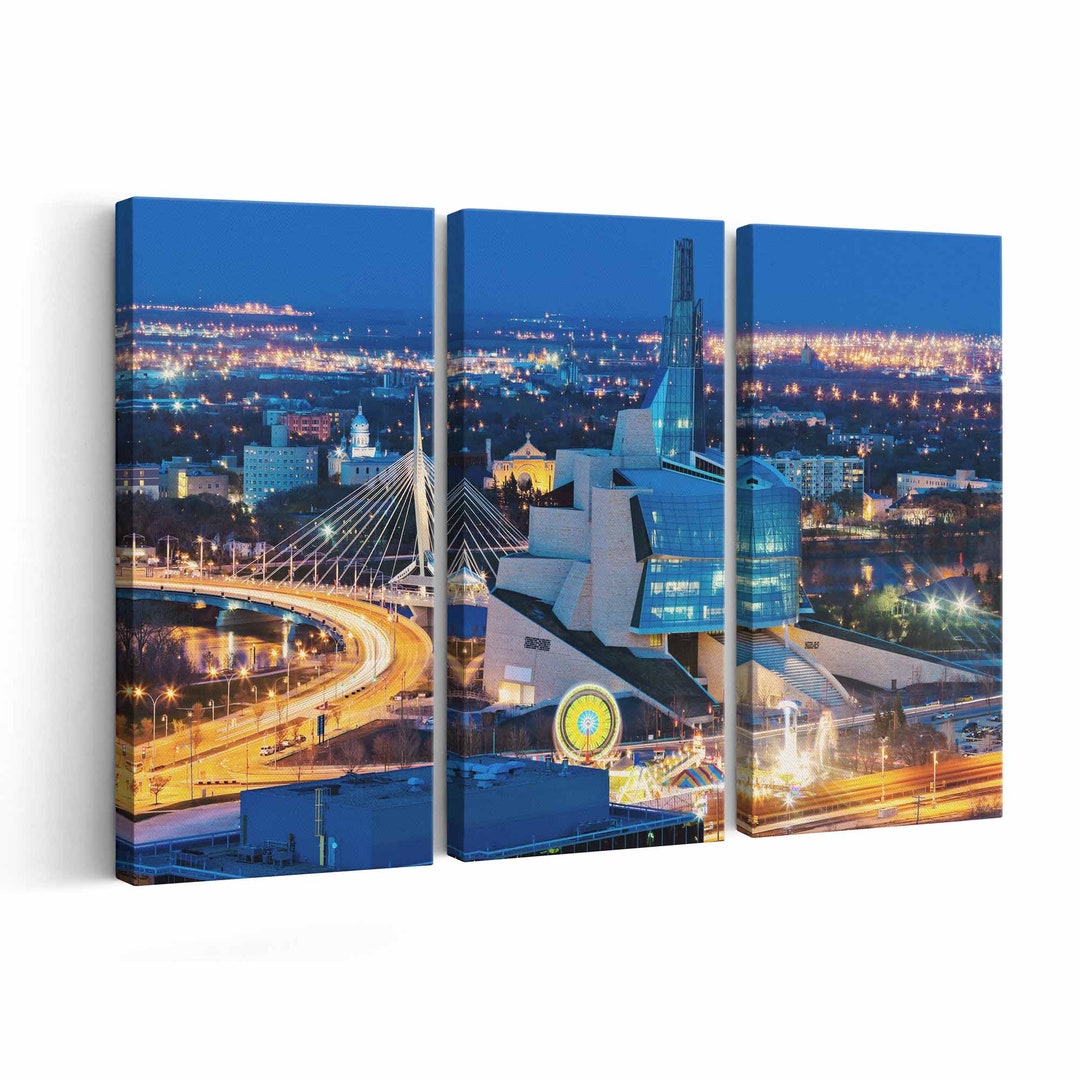 Winnipeg Skyline Canvas Print Winnipeg Skyline Wall Art Winnipeg