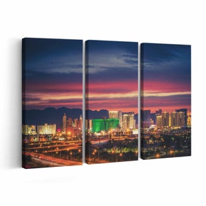 Las Vegas Skyline Canvas print || Las Vegas Skyline Wall Art || Las Vegas Skyline Poster || Las Vegas Skyline home decor || Las Vegas Skylin