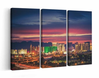 Las Vegas Skyline Canvas print || Las Vegas Skyline Wall Art || Las Vegas Skyline Poster || Las Vegas Skyline home decor || Las Vegas Skylin