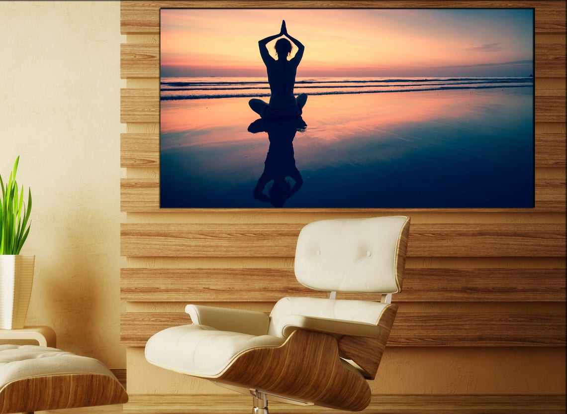 Yoga Canvas Wall Art Yoga Canvas Wall Art Art Yoga Wall Etsy