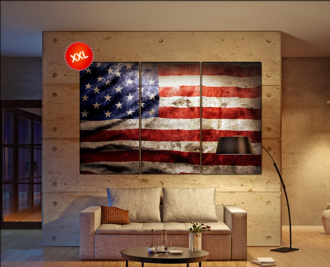 American Flag Canvas Print United States of America Flag Wall Art