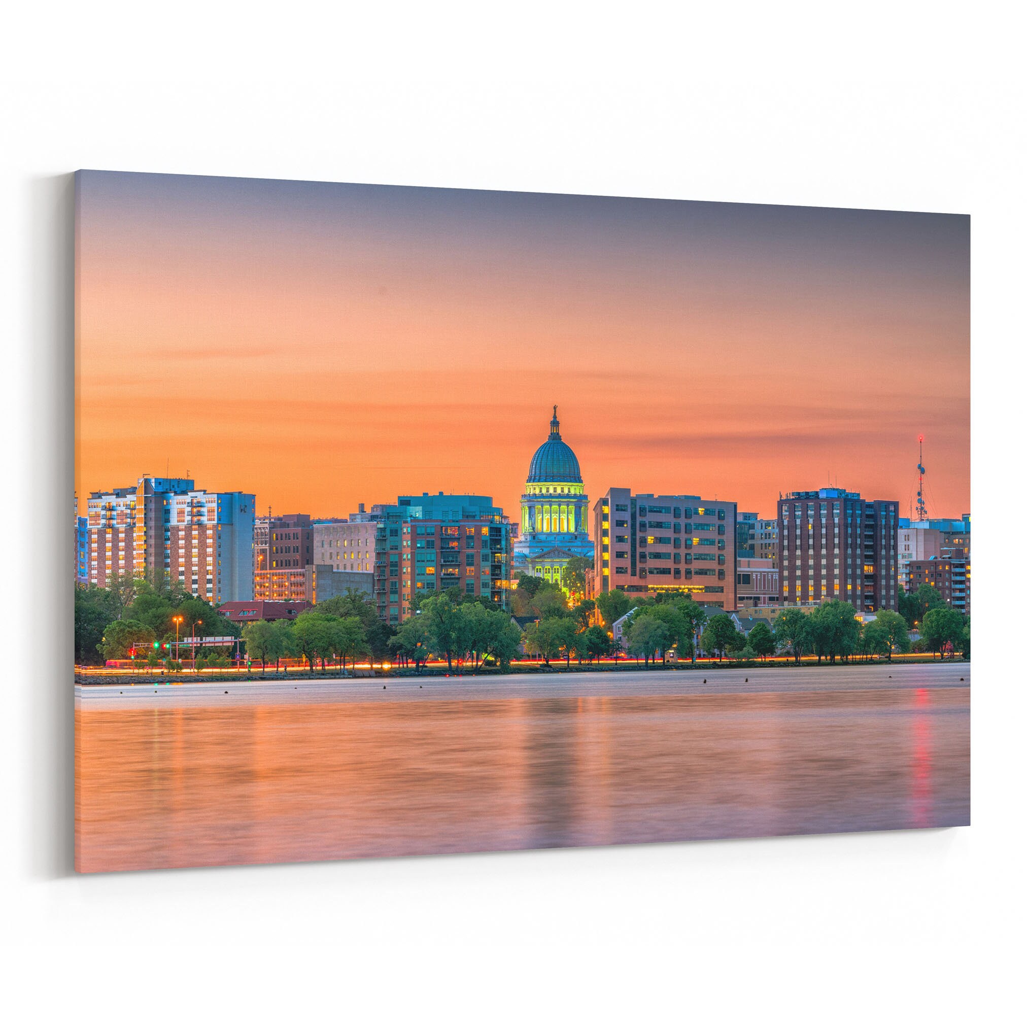 Madison Skyline Wall Art Madison Canvas Print Wisconsin Etsy