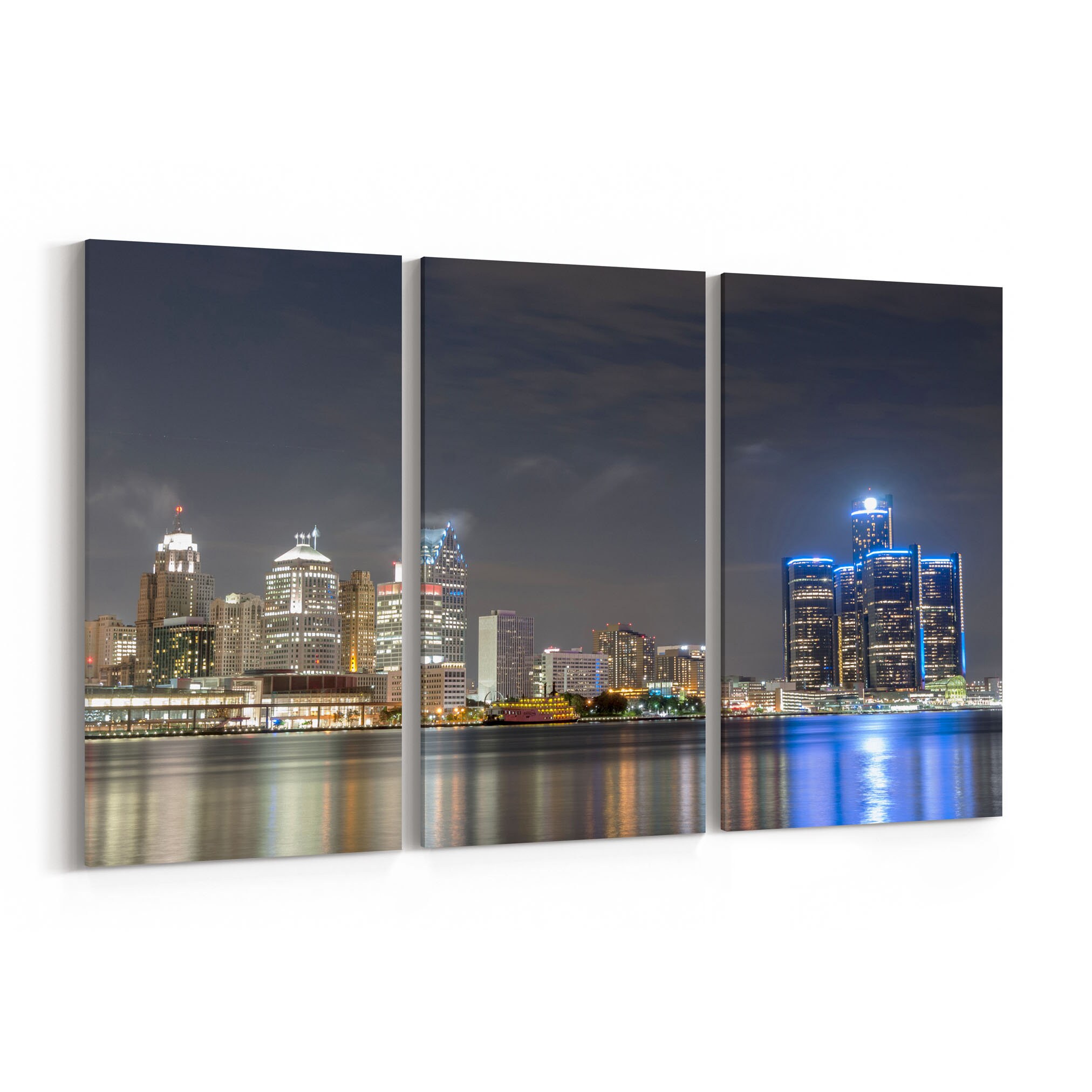 Detroit Canvas Print Wall Art Multiple Sizes