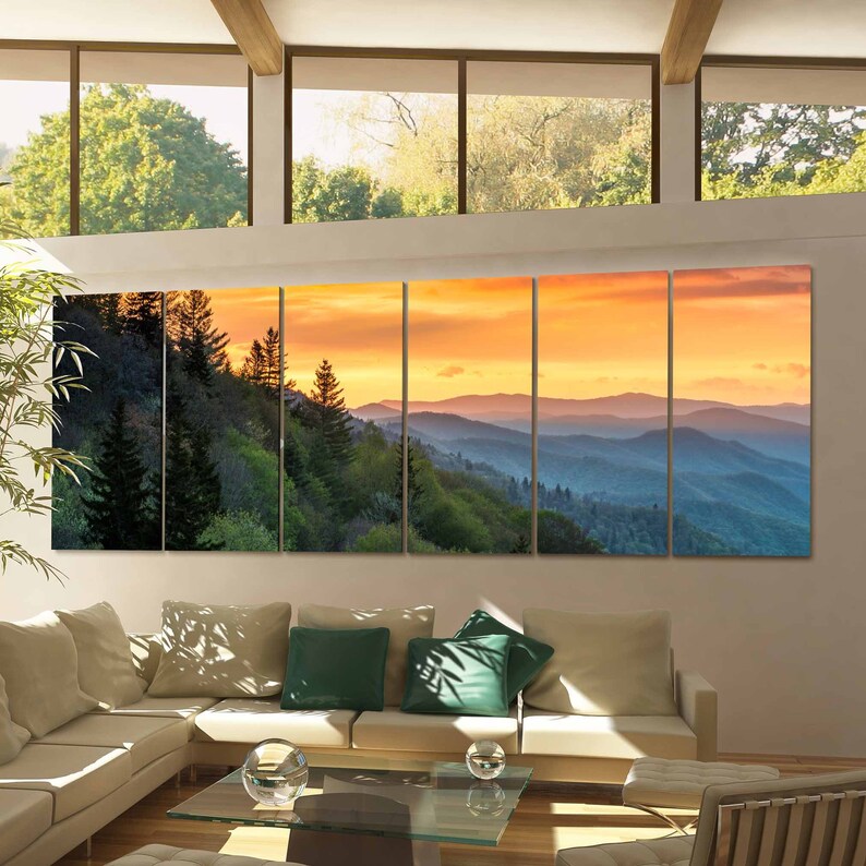 Great Smoky Mountains Wall Art Canvas Great Smoky Mountains | Etsy