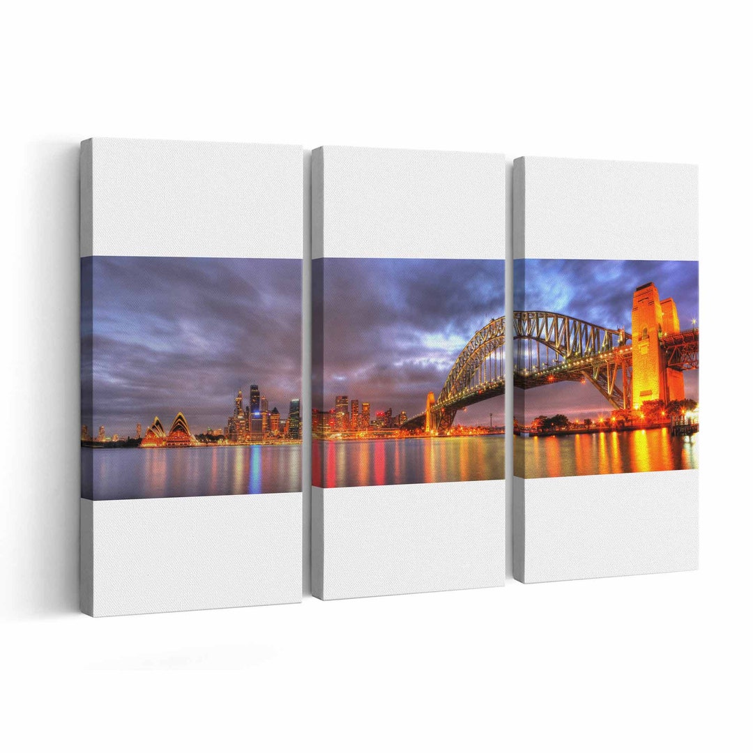 Sydney Skyline Canvas Print Sydney Skyline Wall Art Sydney Skyline