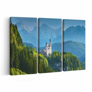 Neuschwanstein Castle Canvas print || Neuschwanstein Castle Wall Art || Neuschwanstein Castle Poster || Neuschwanstein Castle home decor ||