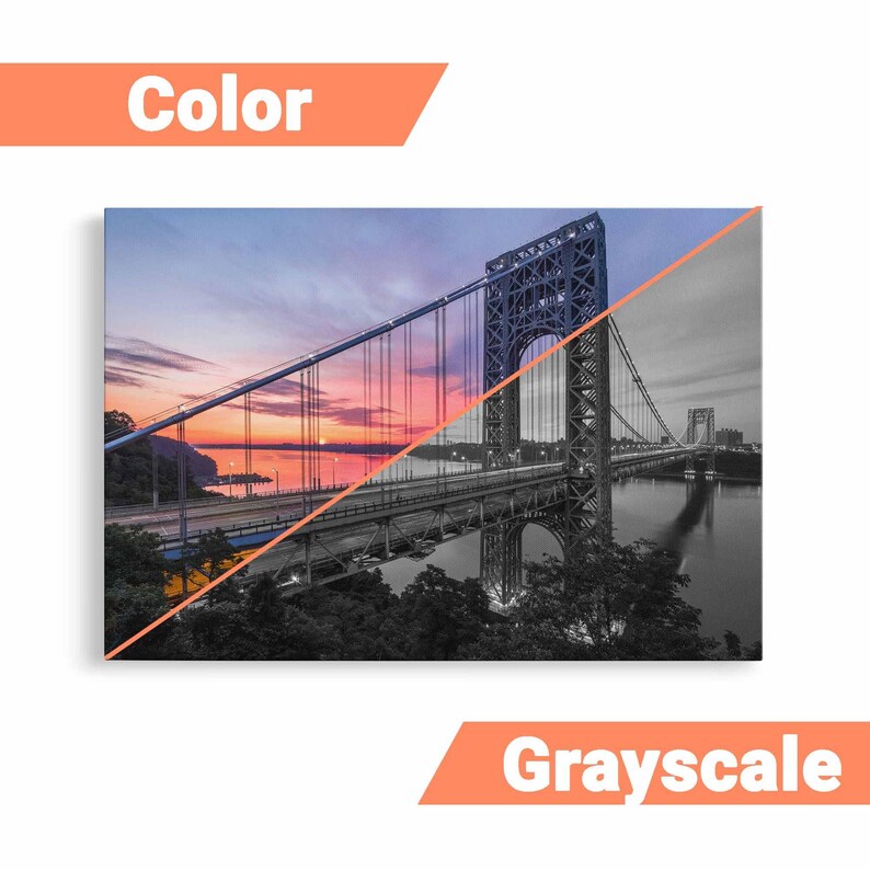 George Washington Bridge Skyline wall art | Canvas or Poster Print (framed) | Color / Black & White image 9