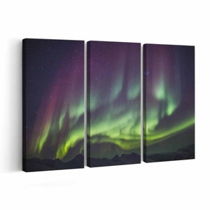 Northern Lights Canvas print || Northern Lights Wall Art || Northern Lights Poster || Northern Lights home decor || Northern Lights Print