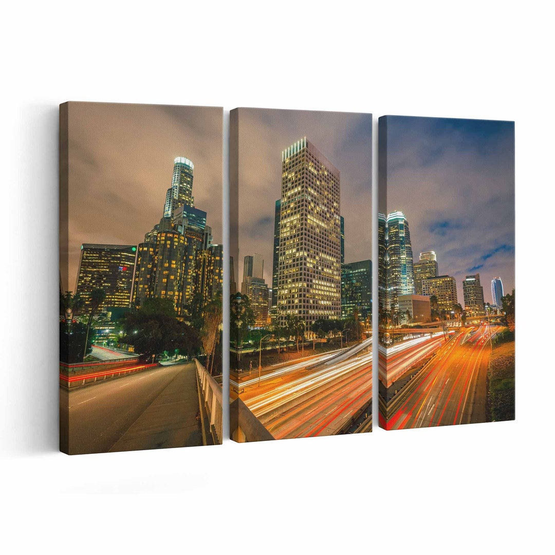Los Angeles Canvas Print Los Angeles Wall Art Los Angeles Poster Los