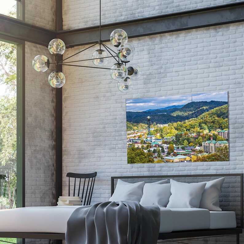 Gatlinburg Skyline Wall Art Gatlinburg Canvas Print Tennessee Etsy