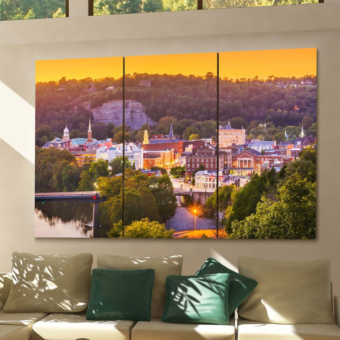 Frankfort Skyline Wall Art Frankfort Canvas Print Kentucky Etsy