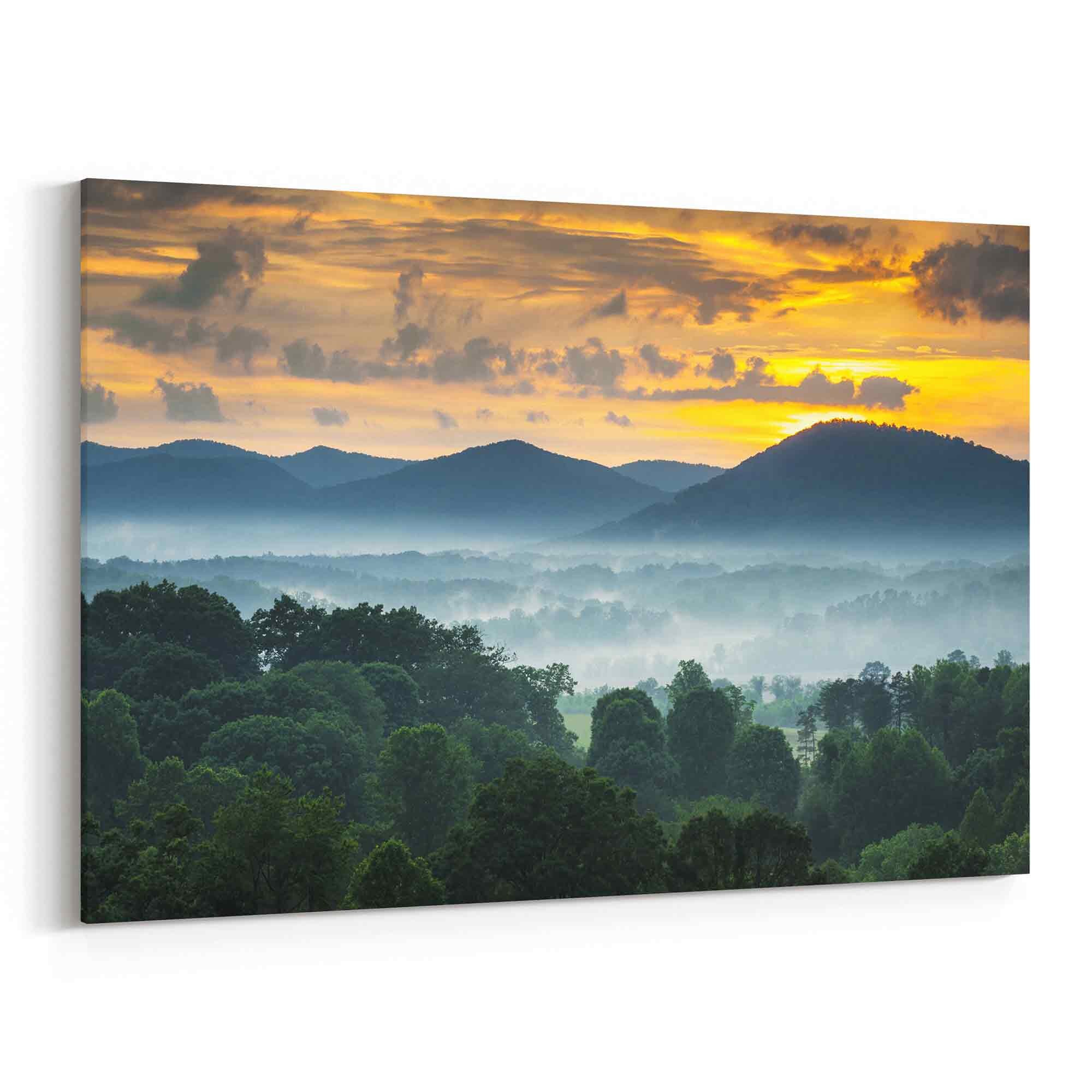 Asheville Nc Blue Ridge Mountains Canvas Print Asheville Nc Etsy
