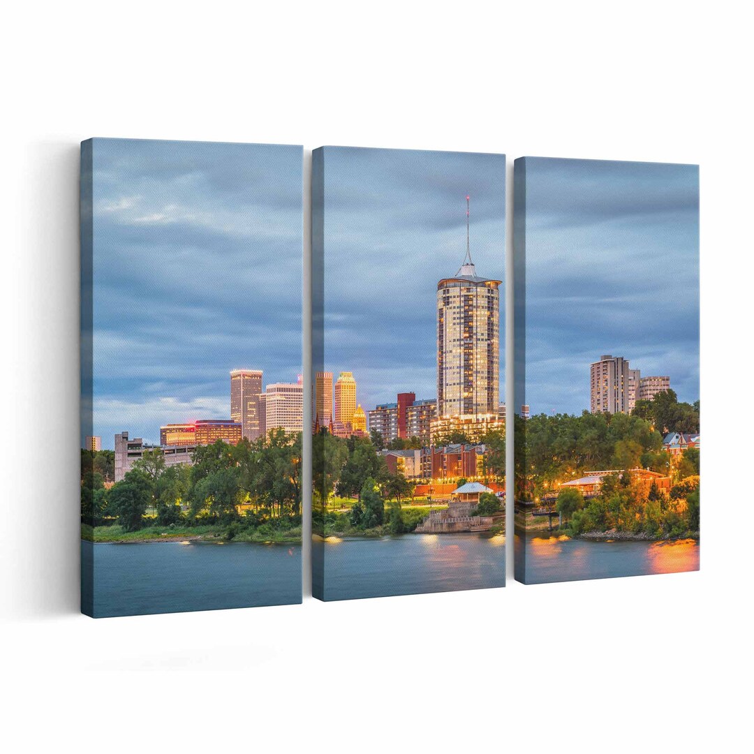 Tulsa Skyline Canvas Print Tulsa Skyline Wall Art Tulsa Skyline Poster Tulsa Skyline Home Decor