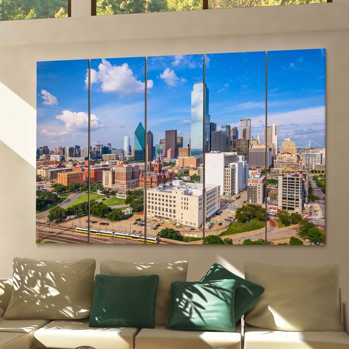 Dallas Skyline Wall Art Dallas Canvas Print Texas Multiple Etsy