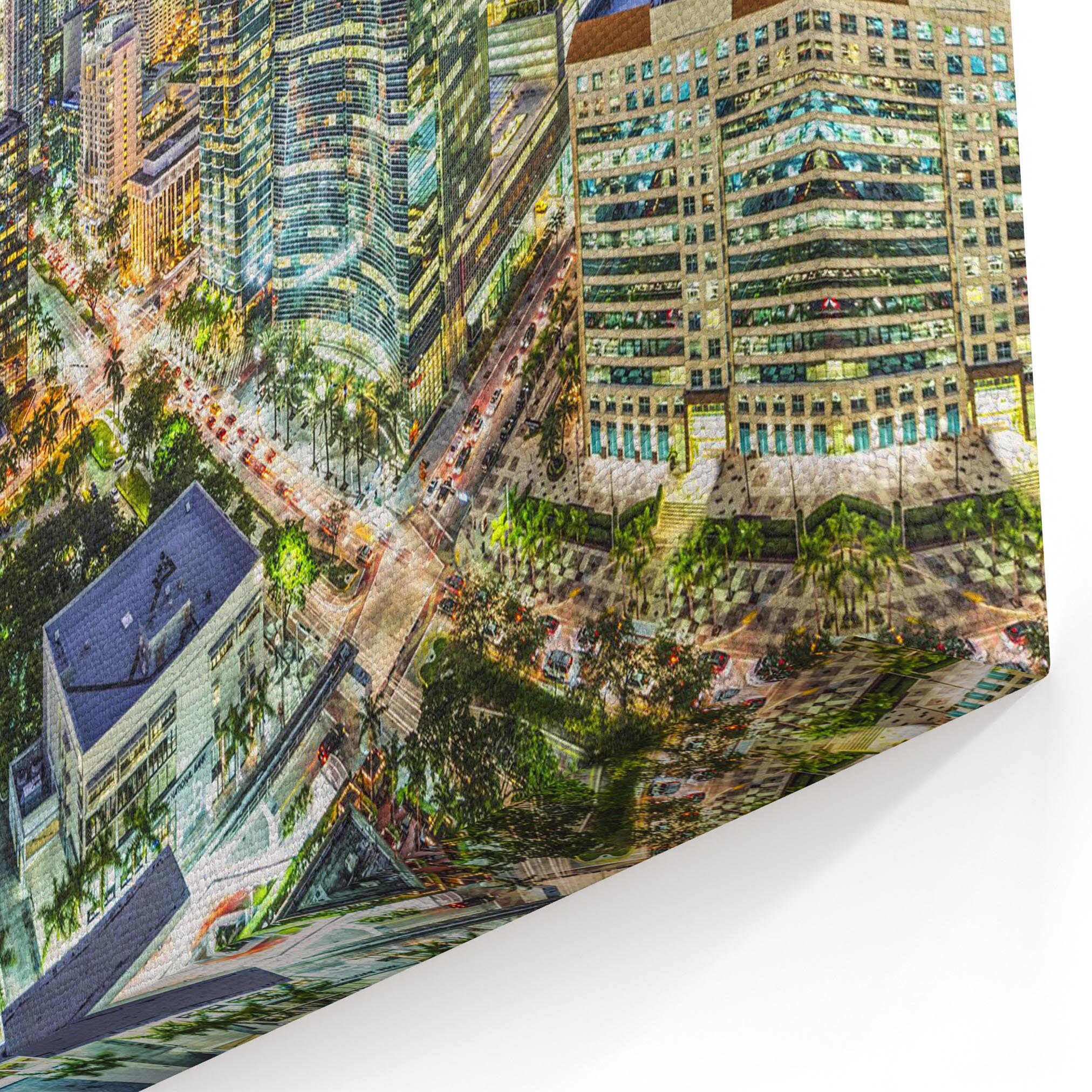 Miami Skyline Wall Art Canvas Miami Canvas Print Multiple Etsy