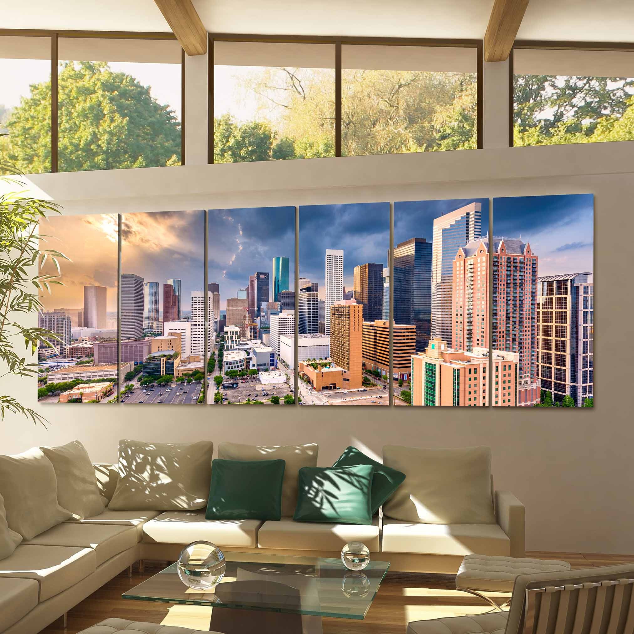 Houston Canvas Art Houston Wall Art Canvas Texas Multiple Etsy