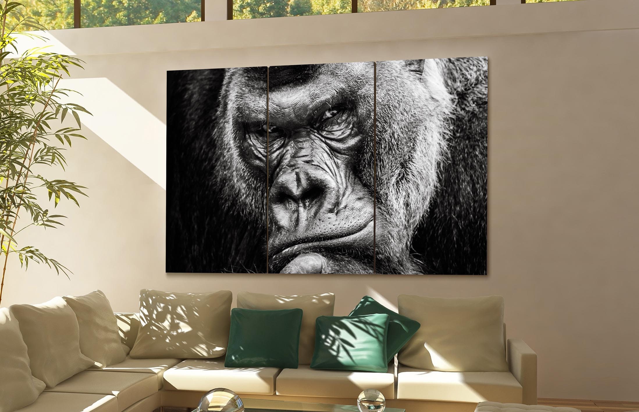 Gorilla Canvas Print Gorilla Wall Art Canvas Multiple Sizes Etsy