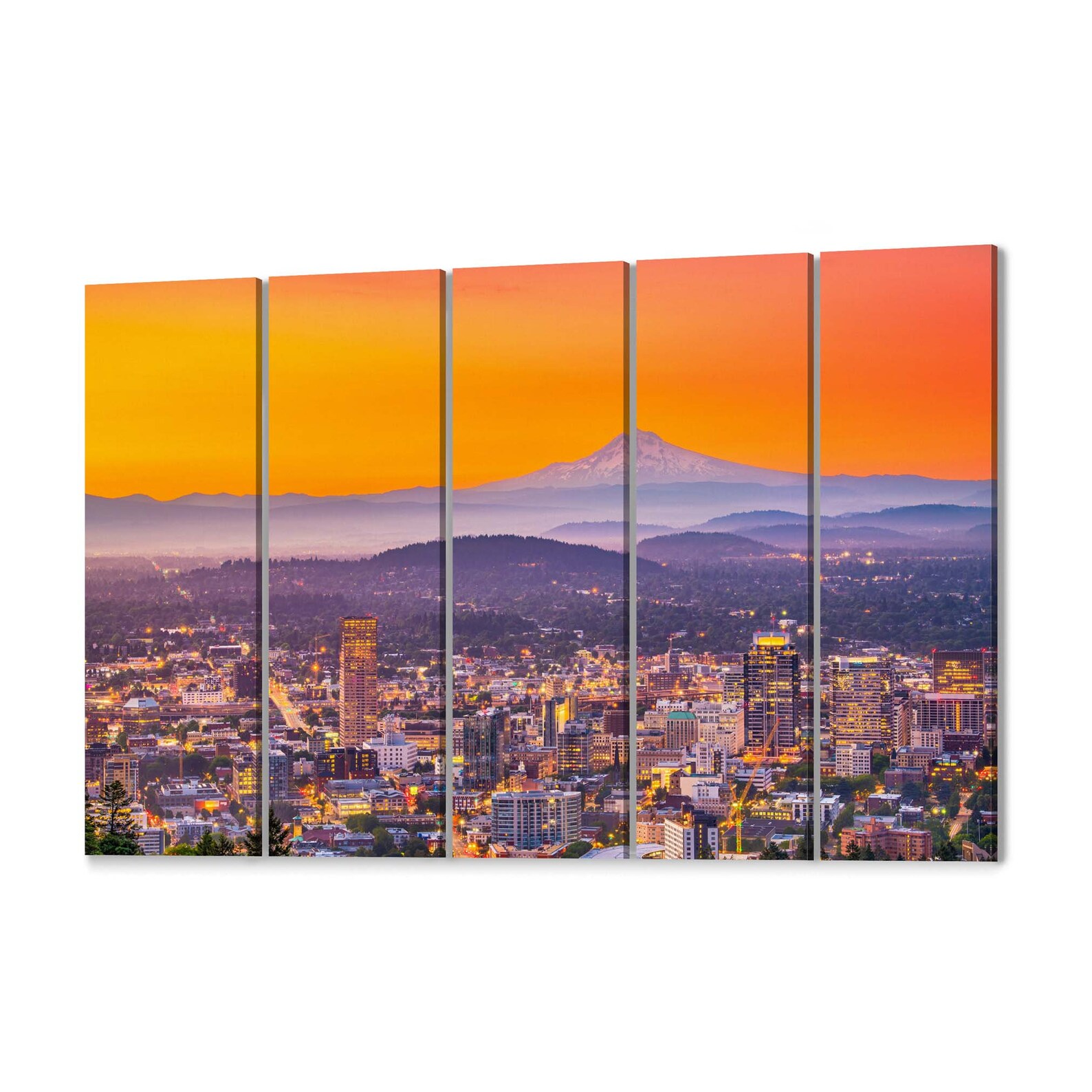 Portland Skyline Wall Art Portland Canvas Print Oregon Etsy