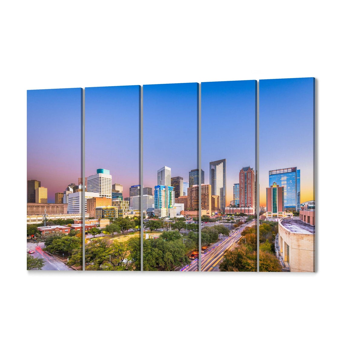 Houston Skyline Wall Art Canvas Houston Canvas Print Texas Etsy