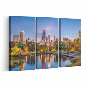 Lincoln Park Skyline Canvas print || Lincoln Park Skyline Wall Art || Lincoln Park Skyline Poster || Lincoln Park Skyline home decor || Linc