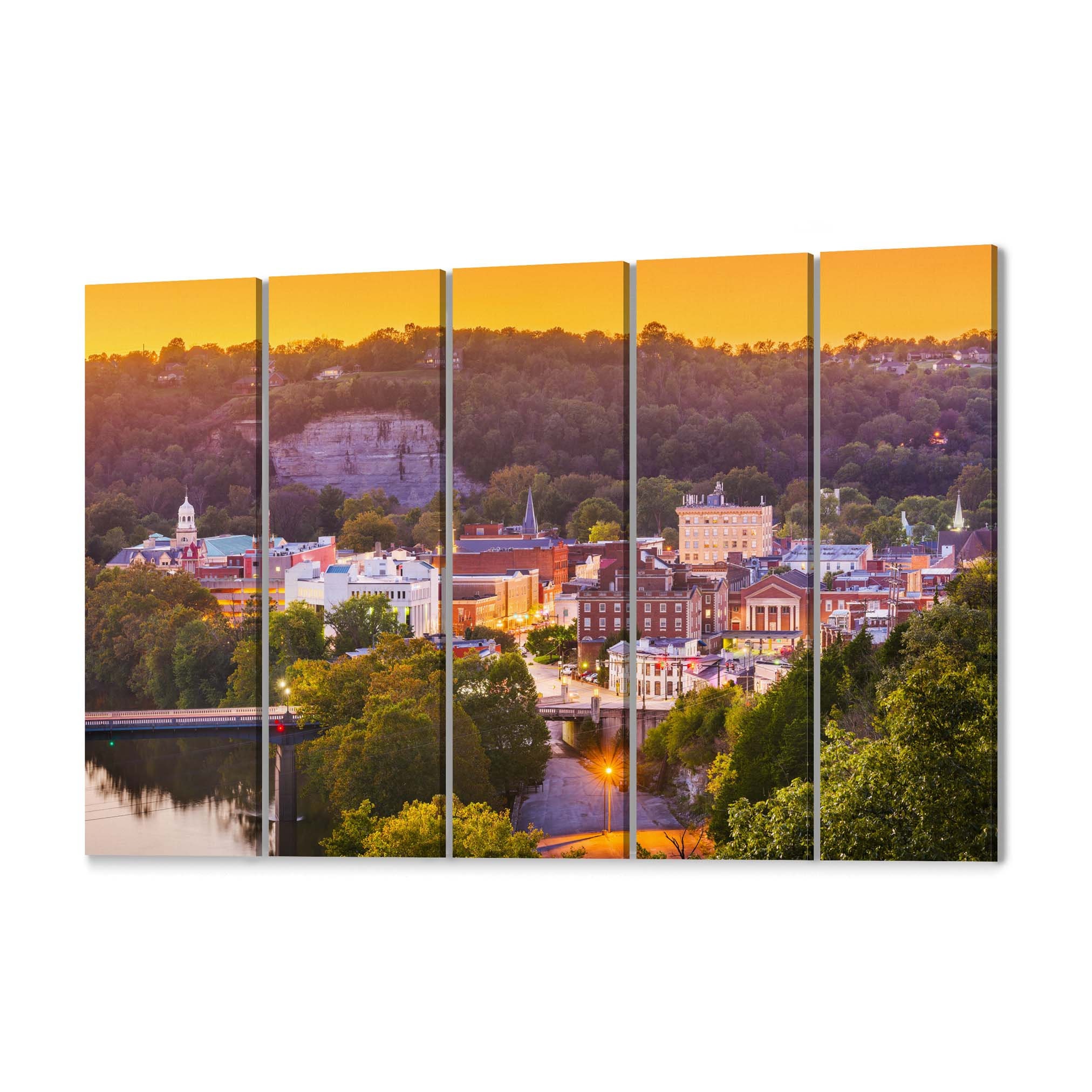 Frankfort Skyline Wall Art Frankfort Canvas Print Kentucky Etsy