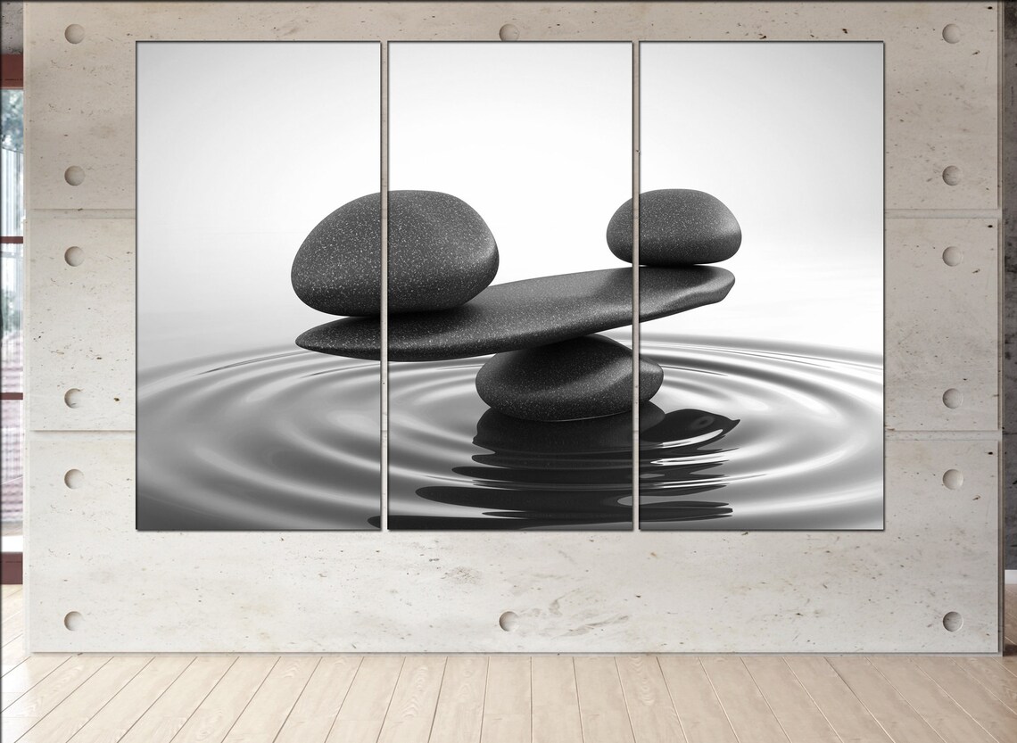 Zen stones canvas wall art Zen stones canvas wall art art Etsy