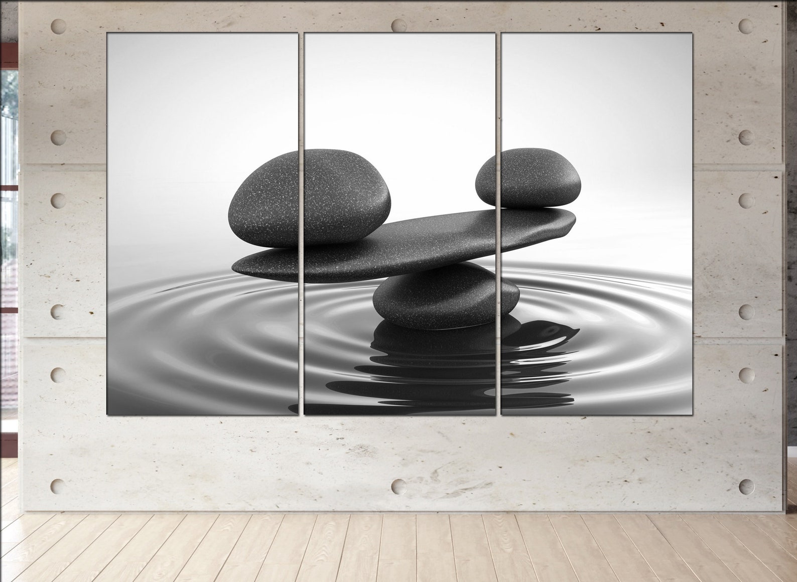 Zen stones canvas wall art Zen stones canvas wall art art Etsy